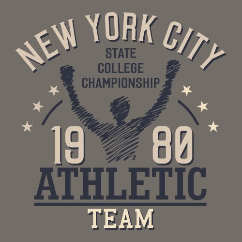 New york athletic team vector image