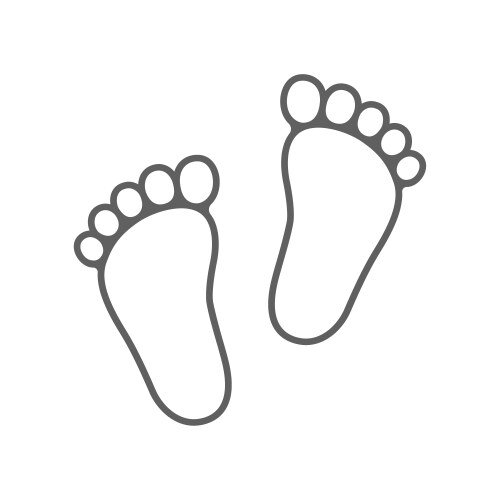 child footprints vector image