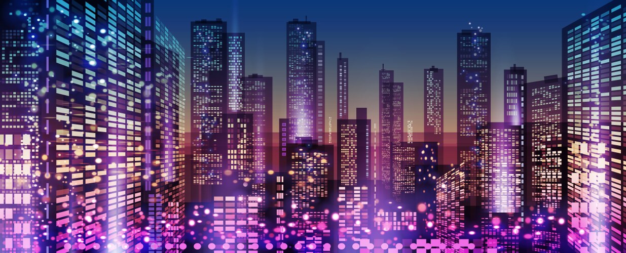 City background with architecture skyscrapers vector image