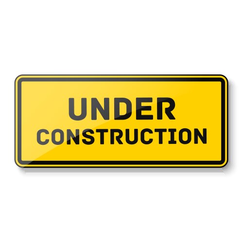 Under construction sign vector image