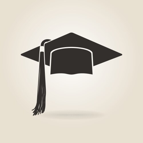 Graduate cap icon vector image