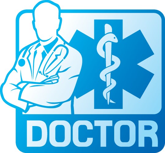 Medical doctor symbol vector image