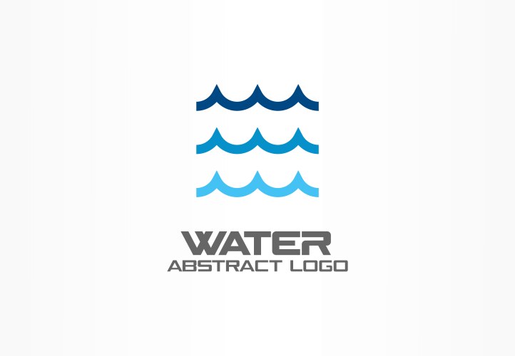 Abstract logo for business company eco ocean vector image