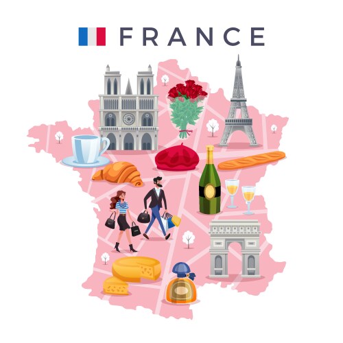 France travel concept vector image