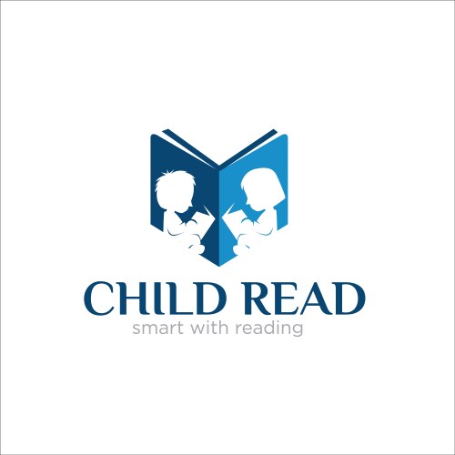 Read book logo designs simple modern vector image