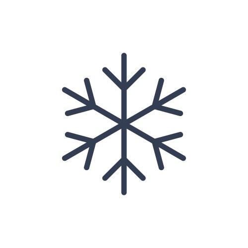 Chsnowflake icon black silhouette snow flake sign vector image