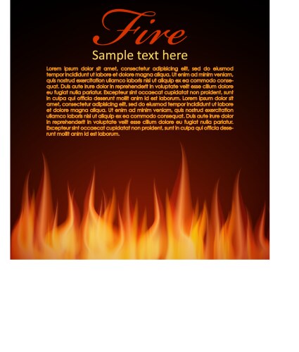 fire background for your design vector image