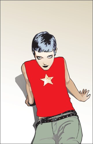 punk pop star vector image