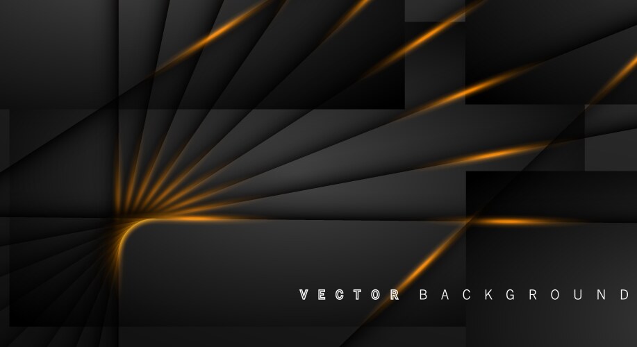 Gold light line shadow dark grey luxury background vector image