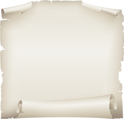 Old paper scroll banner vector image