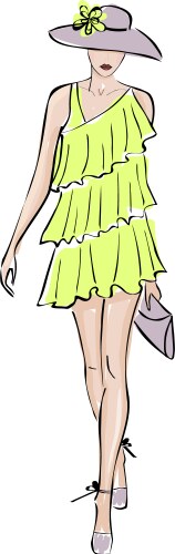 Fashion model vector image