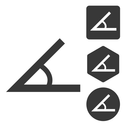 Angle icon set monochrome vector image