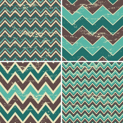 Chevron patterns set vector image