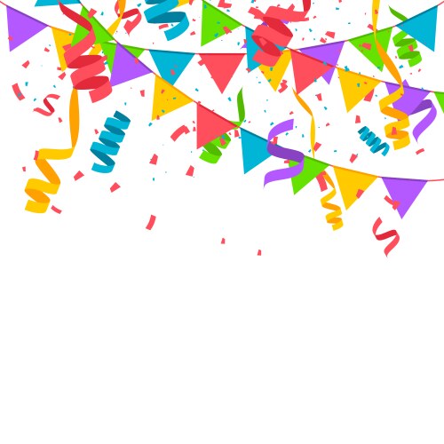 confetti in flat style vector image