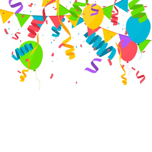 Confetti in flat style vector image