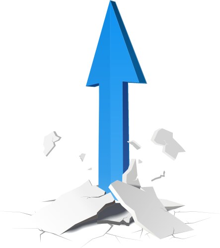 Arrow growth concept vector image