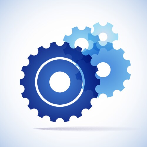 Cogs gears background vector image