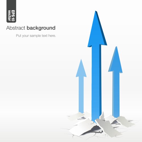 Growth arrows - success concept vector image