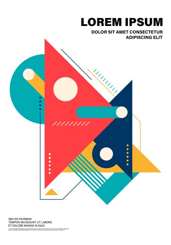 Abstract colorful geometric shape layout design vector image