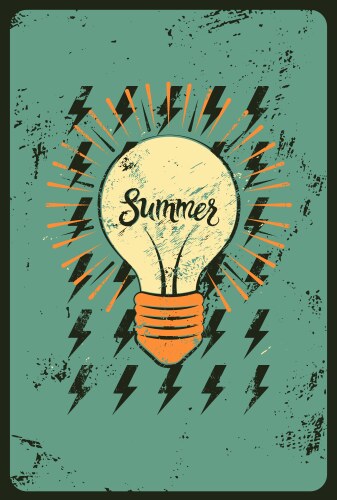 Typographic retro grunge summer poster vector image