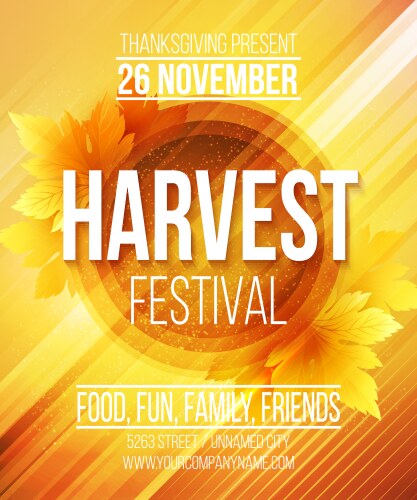 Harvest festival poster vector image