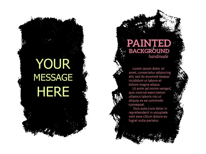 Set of black paint ink brush strokes brushes vector image