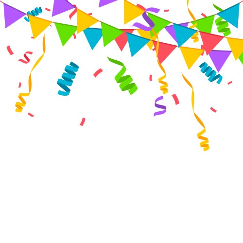 Confetti in flat style vector image