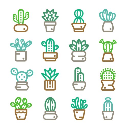 cacruses thin line icon vector image