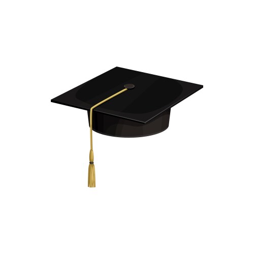 Cap hat university academic student college vector image