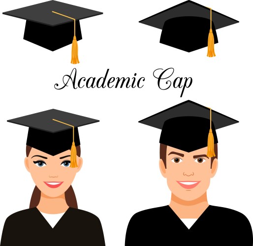 University graduate students vector image