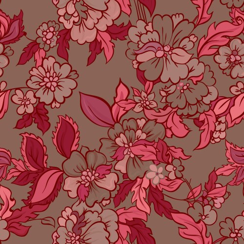 Decorative floral boho seamless pattern vector image