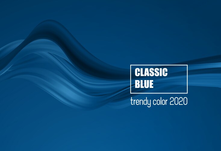 Classic blue color fashion abstract flow vector image