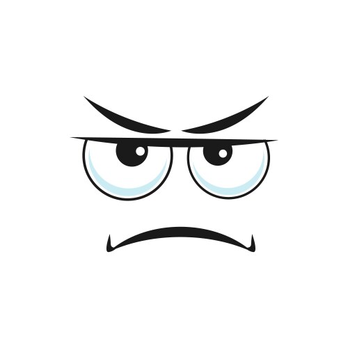 Depressed sad upset emoticon character emoji icon vector image