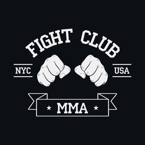 Fight club logo nyc usa vector image