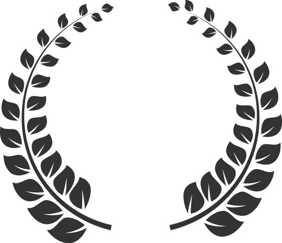 Laurel wreath icon round leaf decoration vector image