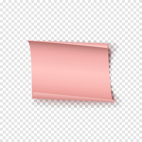 Abstract pink realistic paper banner valentines vector image