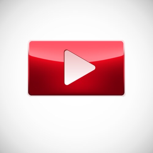 Play button red color vector image