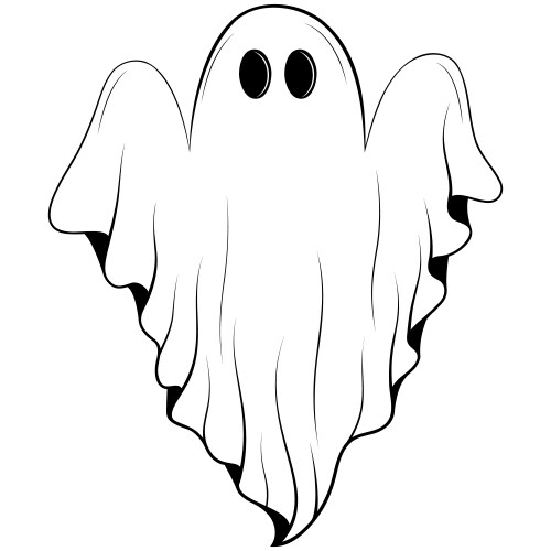 Cute halloween ghosts vector image