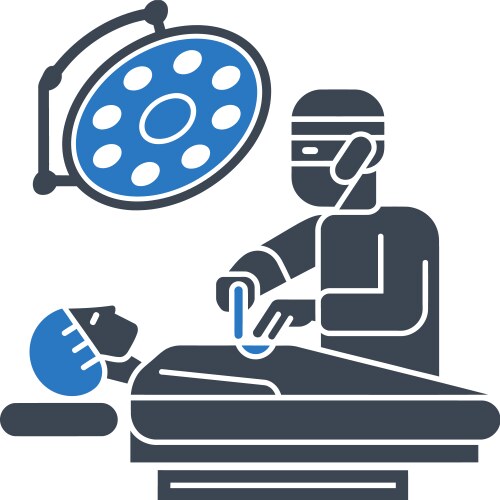 Surgeon operating room icon vector image