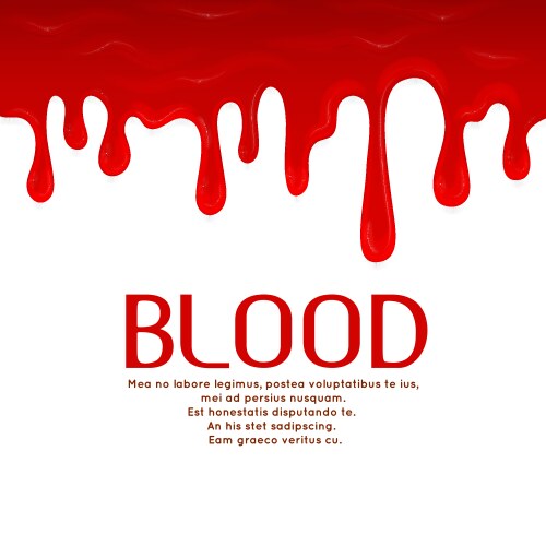 Dripping seamless blood horror concept vector image