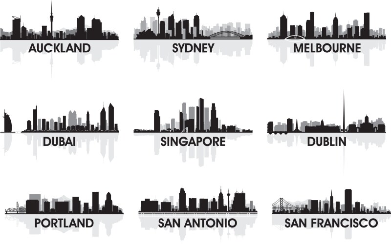 City skyline vector image