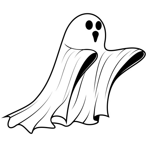 Cute halloween ghosts vector image