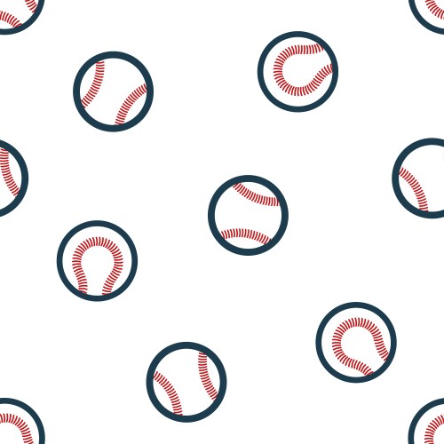 Baseball icon seamless pattern vector image