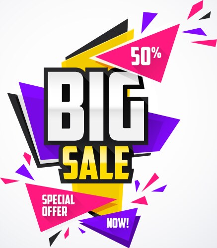 Big sale banner vector image