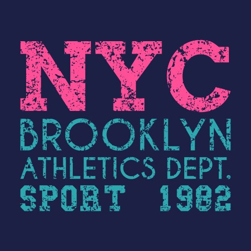 new york typography t-shirt graphics vector image