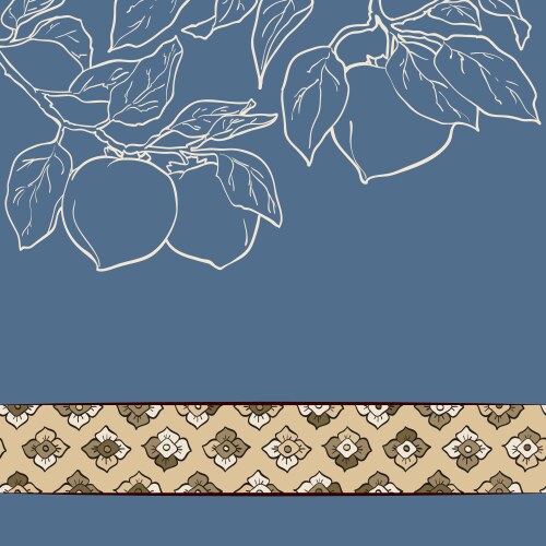 Persimmon seamless pattern vector image