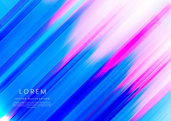 Abstract blue white and pink diagonal lines vector image