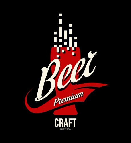 modern craft beer drink logo vector image