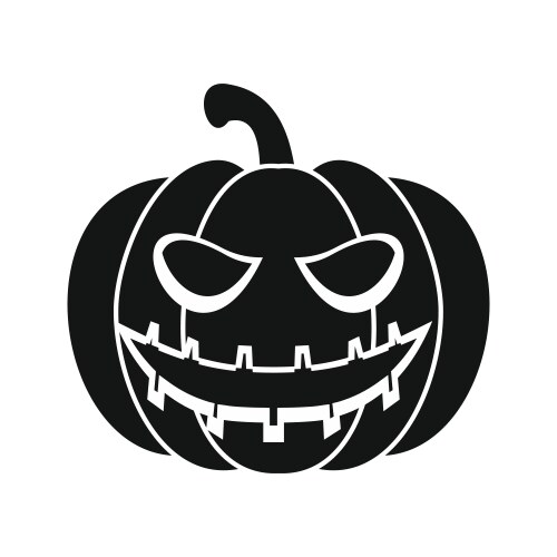 Halloween pumpkin icon simple style vector image