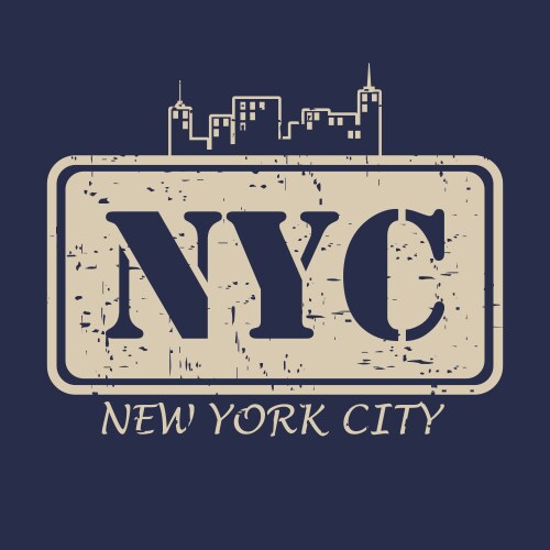 New york city typography for design clothes vector image